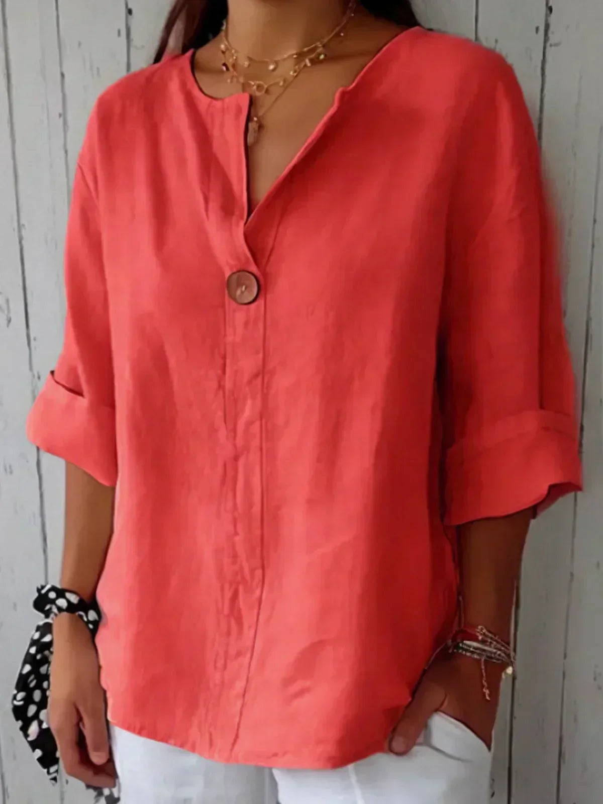 Jessa™ | Casual V-Neck Blouse - Novela New York