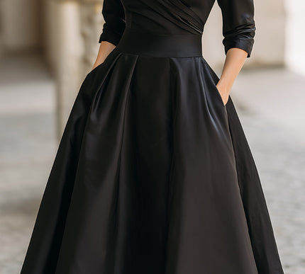 Lina - Midi Satin Dress - Novela New York