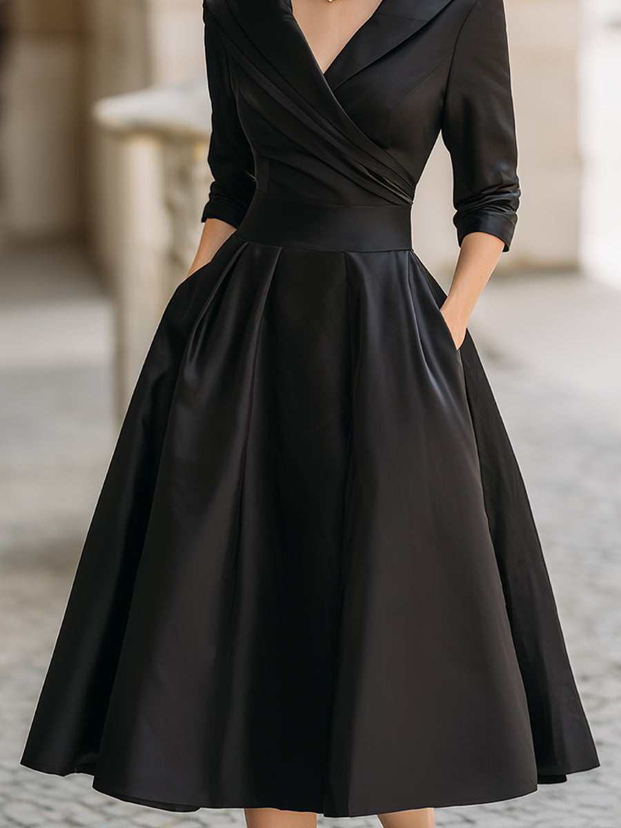 Lina - Midi Satin Dress - Novela New York