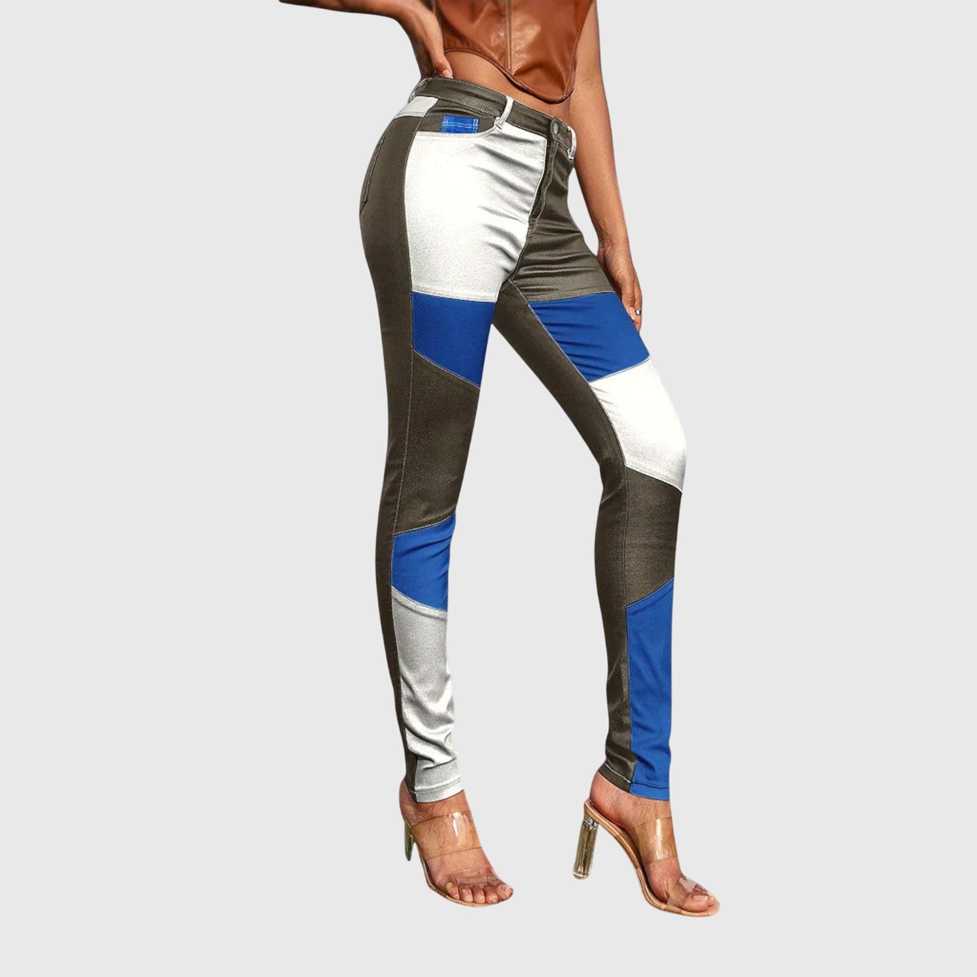 Calliope - Tube Pants with Color Block Pattern - Novela New York