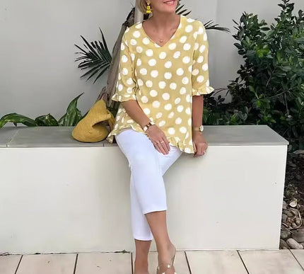 Chloe™ | Stylish V-Neck Blouse - Novela New York