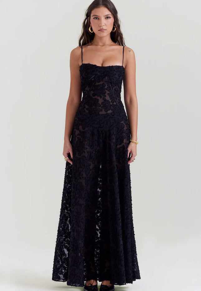 Inaya | Transparent Dress & Dark Elegance - Novela New York