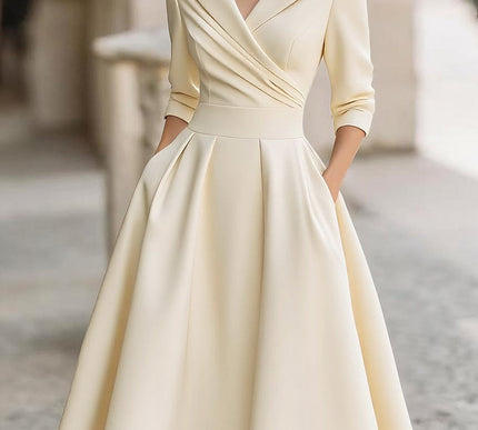 Lina - Midi Satin Dress - Novela New York