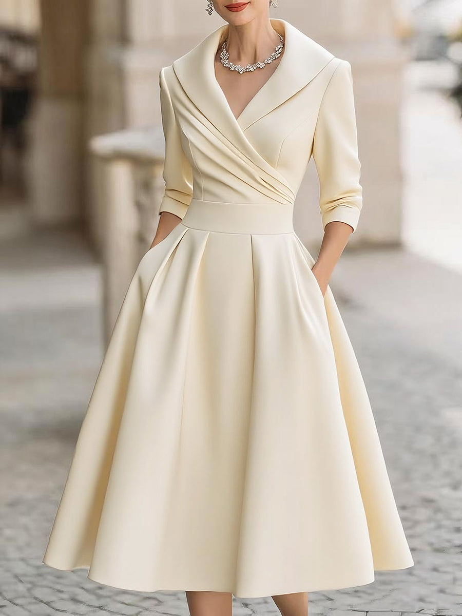 Lina - Midi Satin Dress - Novela New York