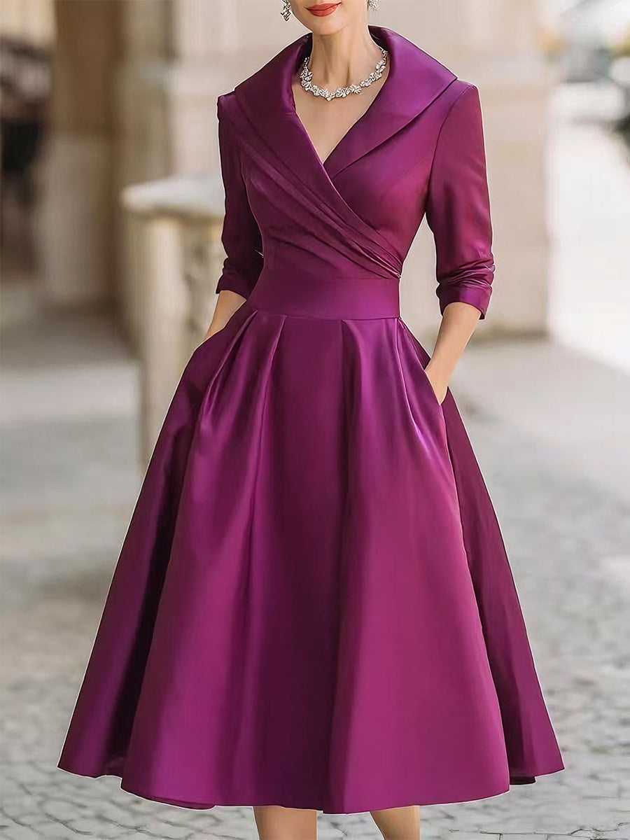 Lina - Midi Satin Dress - Novela New York