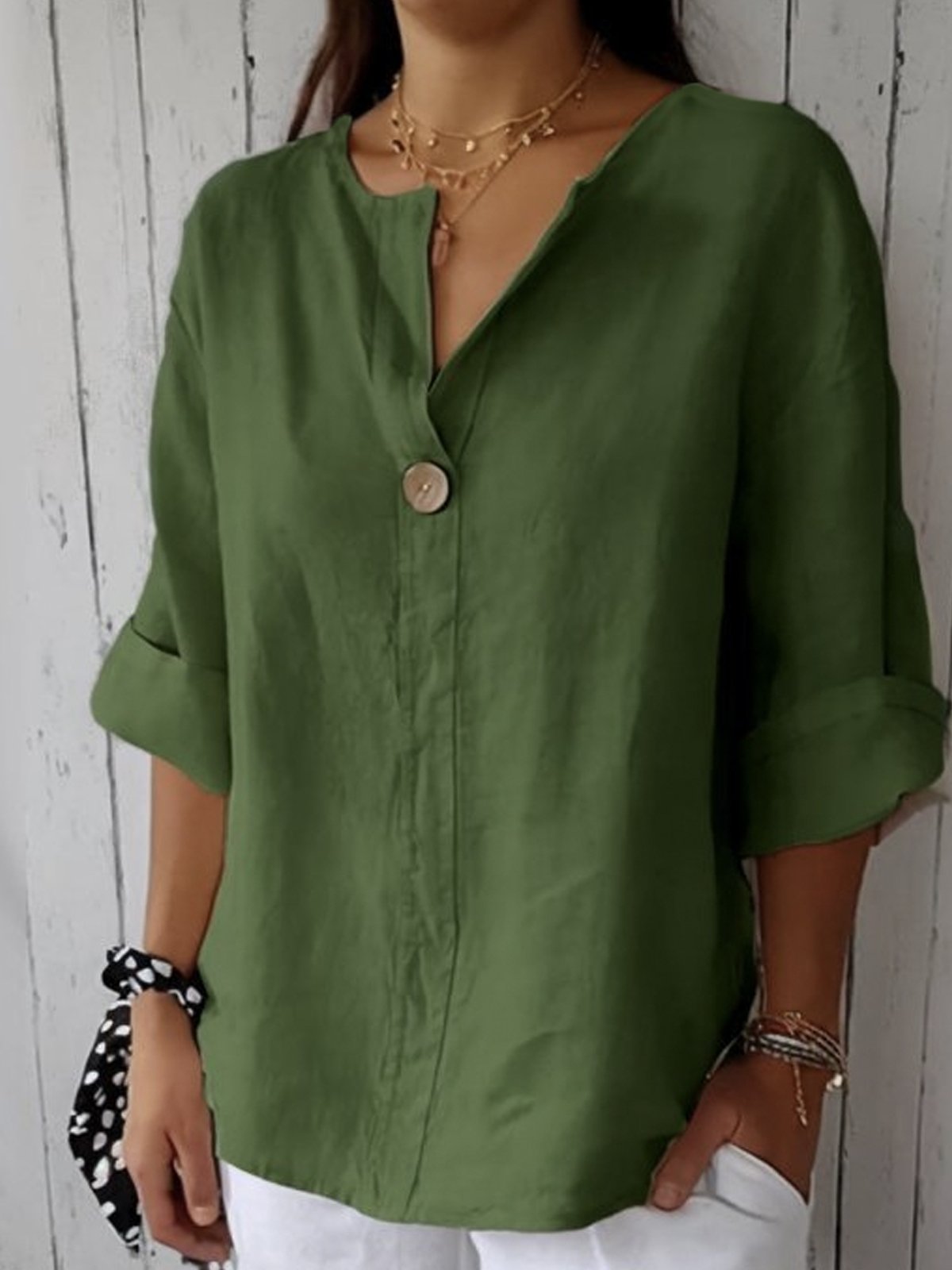 Jessa™ | Casual V-Neck Blouse - Novela New York
