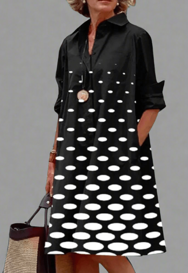 YVONNE | Luxury Midi Dress with Elegant Pattern - Novela New York
