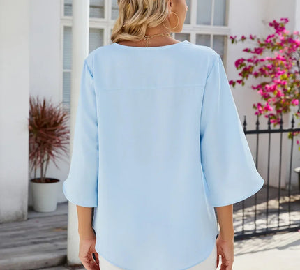 Cara™ | V-neck Blouse - Novela New York