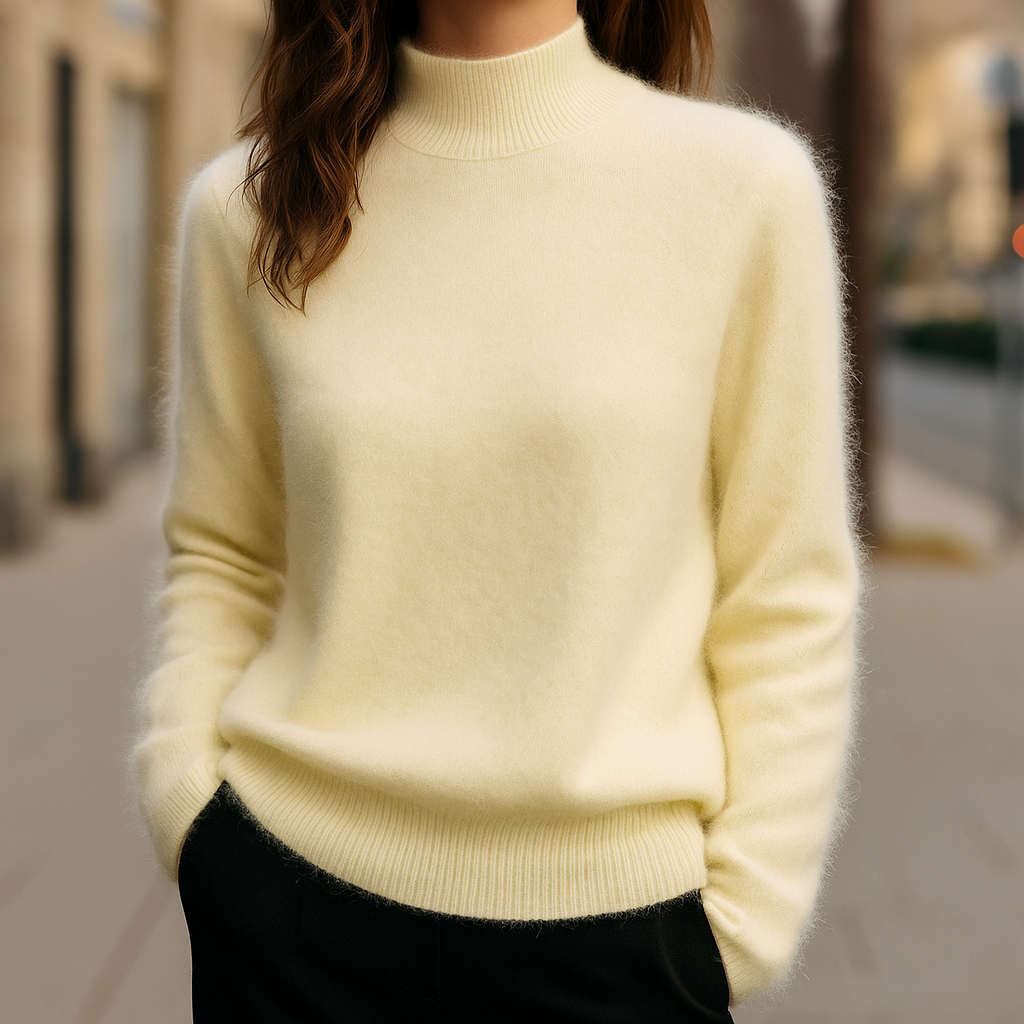 Alcina - Mink Cashmere Semi-turtle Neck - Novela New York
