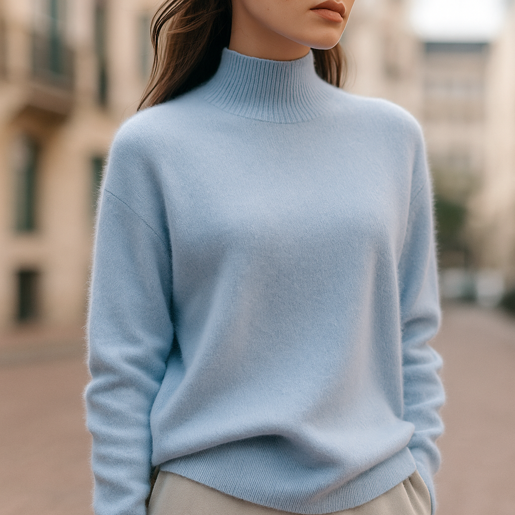 Alcina - Mink Cashmere Semi-turtle Neck - Novela New York