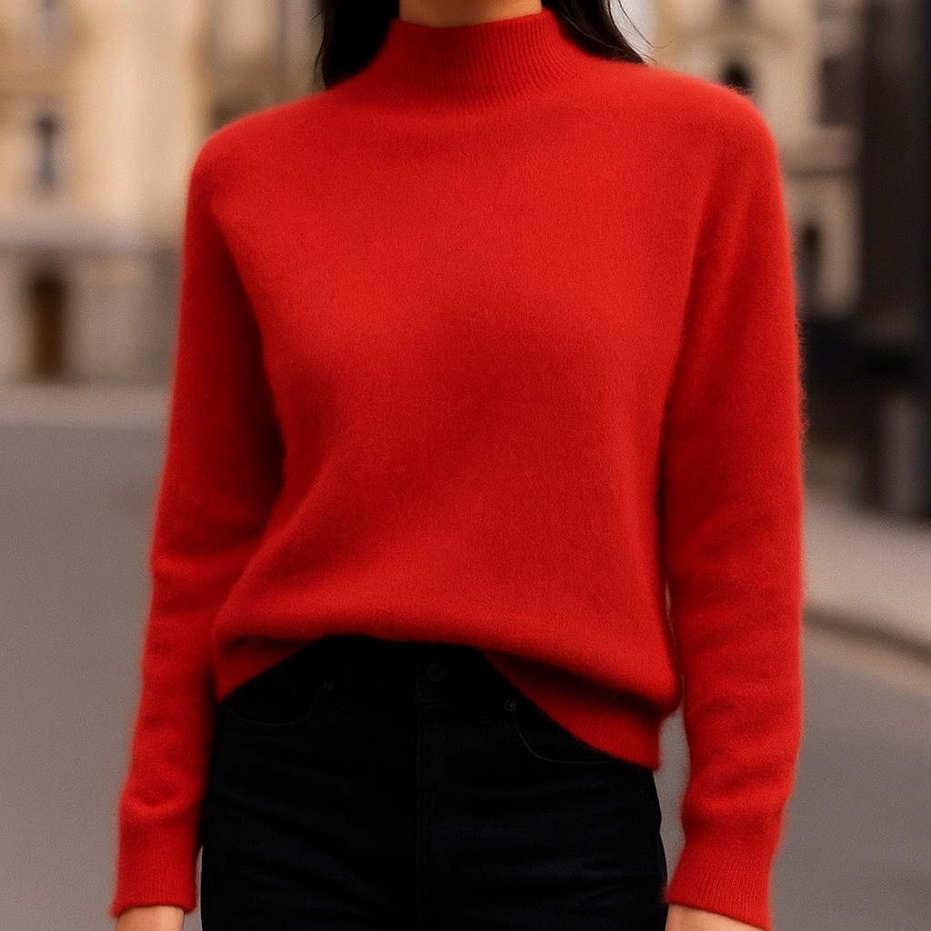 Alcina - Mink Cashmere Semi-turtle Neck - Novela New York