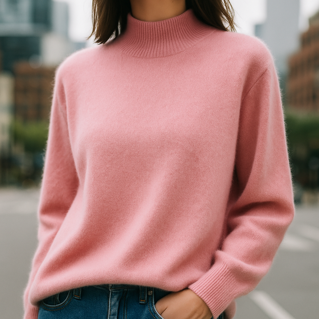 Alcina - Mink Cashmere Semi-turtle Neck - Novela New York
