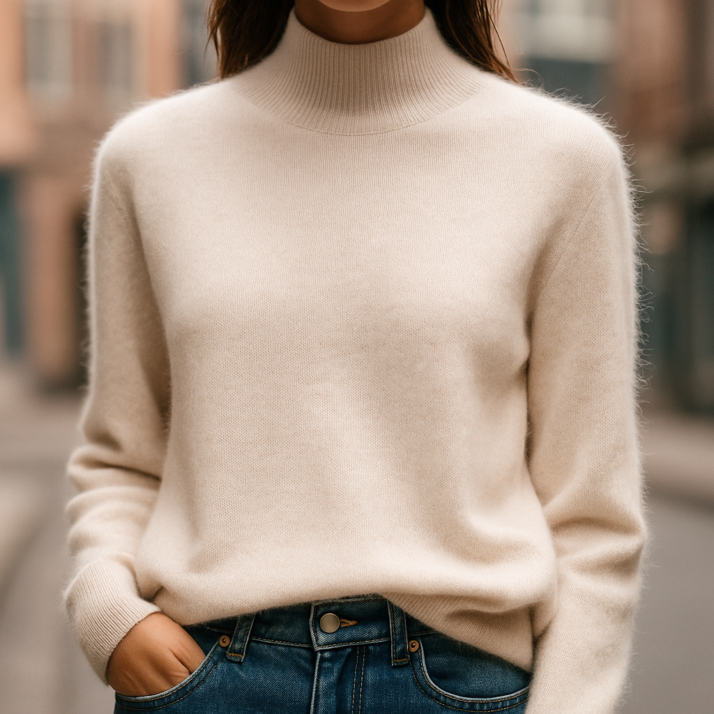 Alcina - Mink Cashmere Semi-turtle Neck - Novela New York