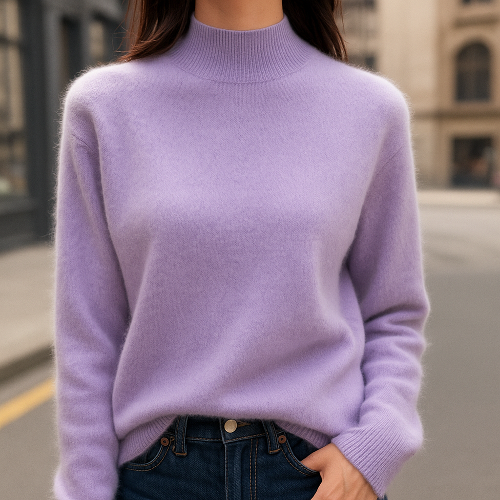 Alcina - Mink Cashmere Semi-turtle Neck - Novela New York