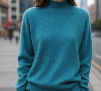 Alcina - Mink Cashmere Semi-turtle Neck - Novela New York