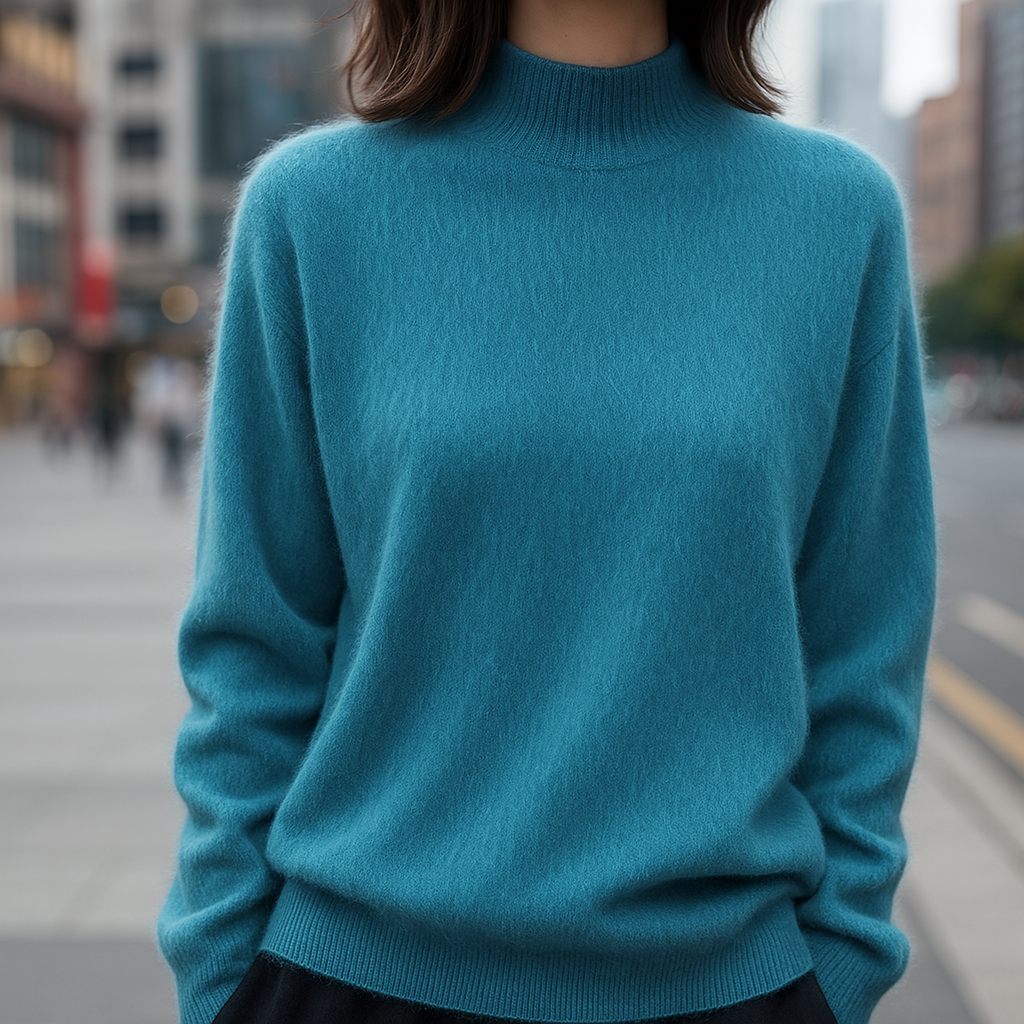 Alcina - Mink Cashmere Semi-turtle Neck - Novela New York