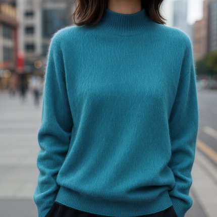 Alcina - Mink Cashmere Semi-turtle Neck - Novela New York