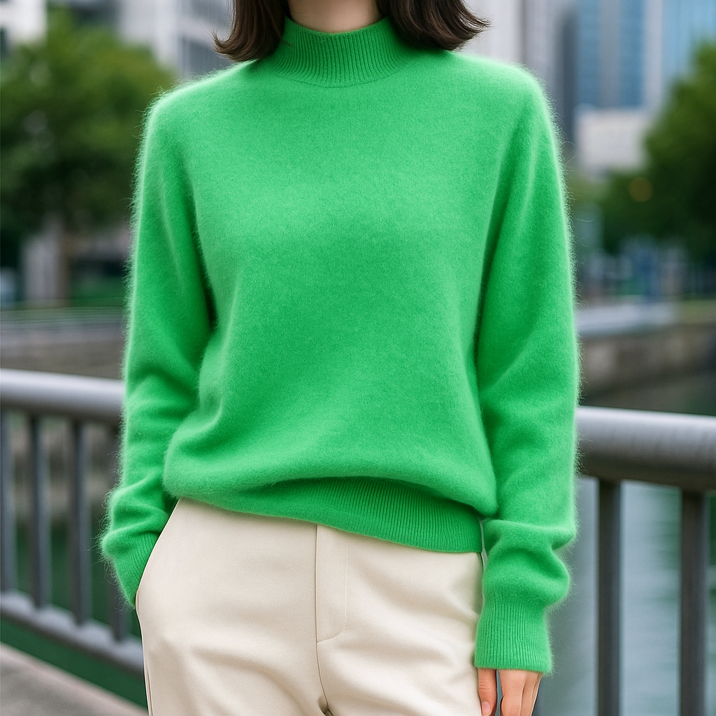 Alcina - Mink Cashmere Semi-turtle Neck - Novela New York