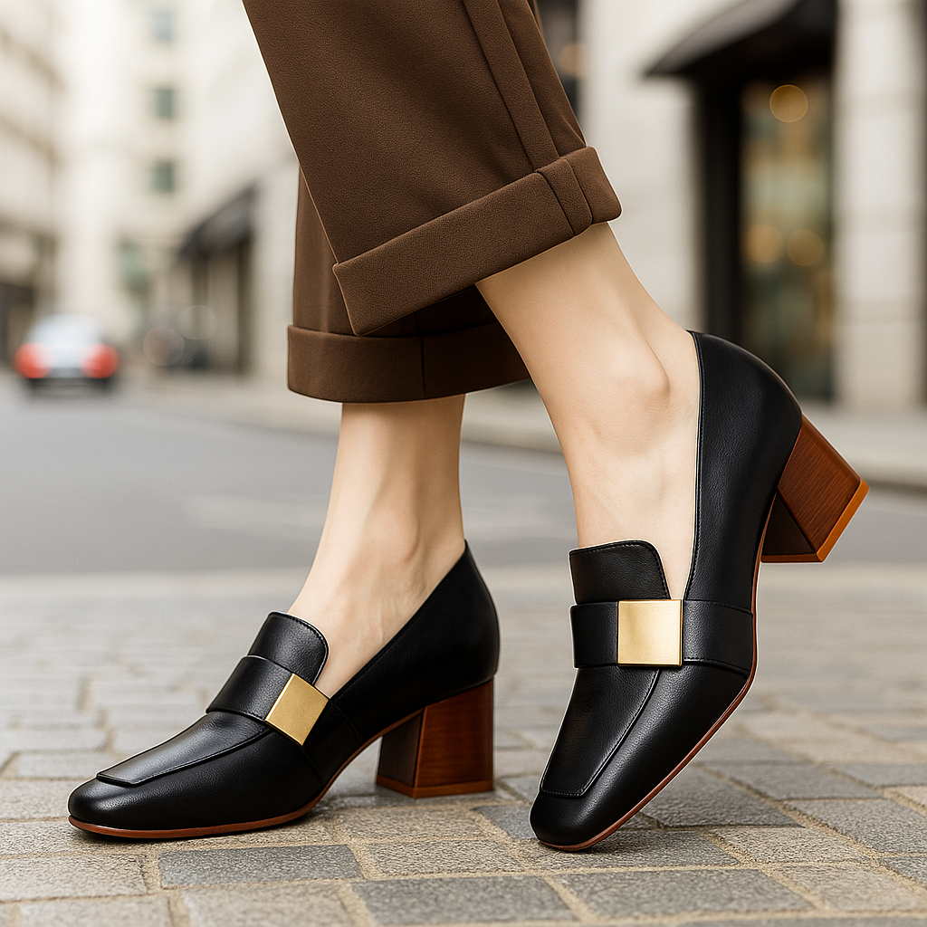 Marzella - Leather Heels - Novela New York
