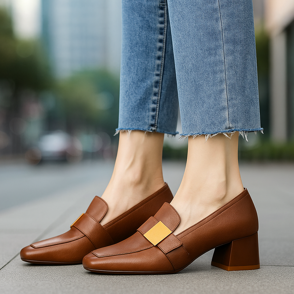 Marzella - Leather Heels - Novela New York