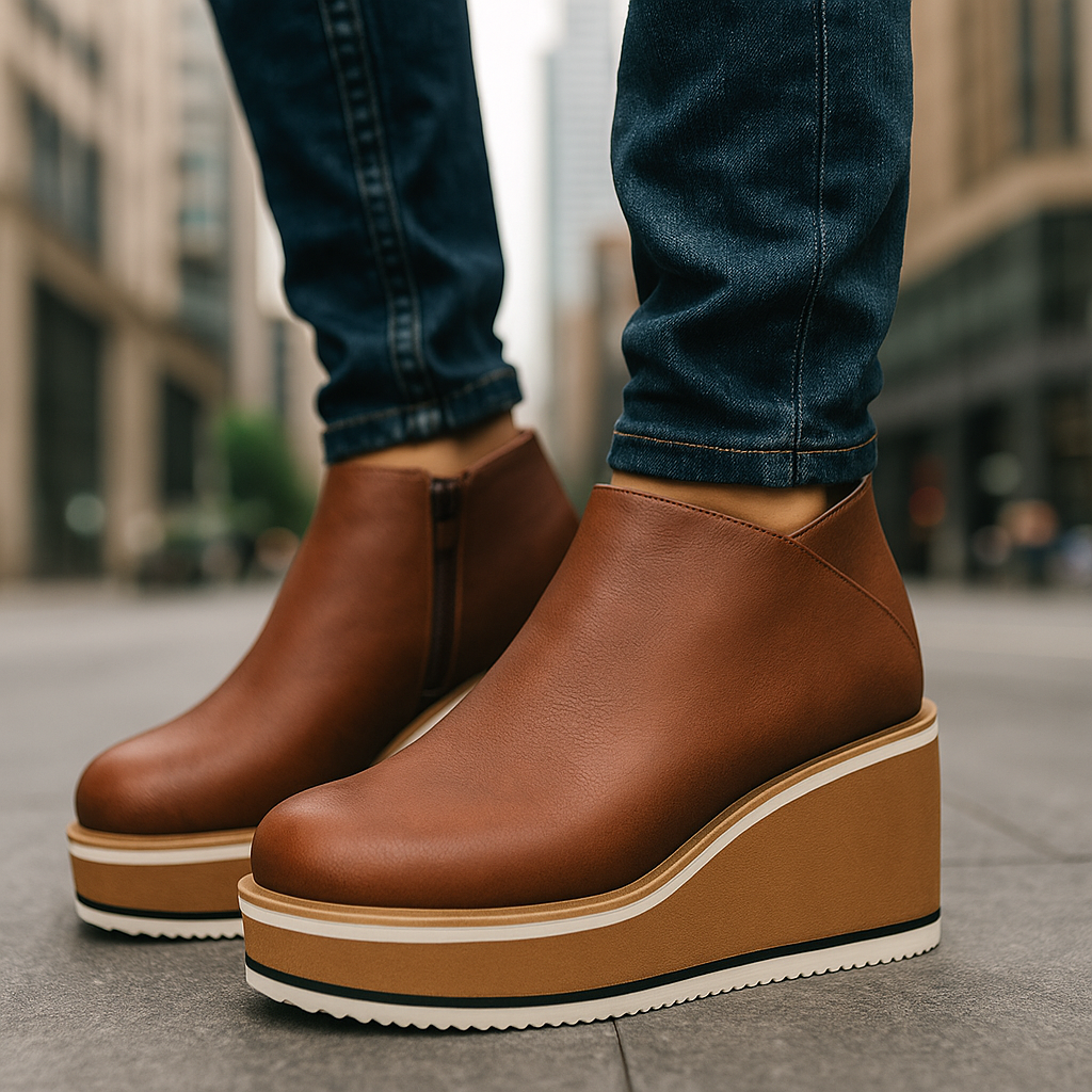 Auria - Platform Leather Shoes - Novela New York