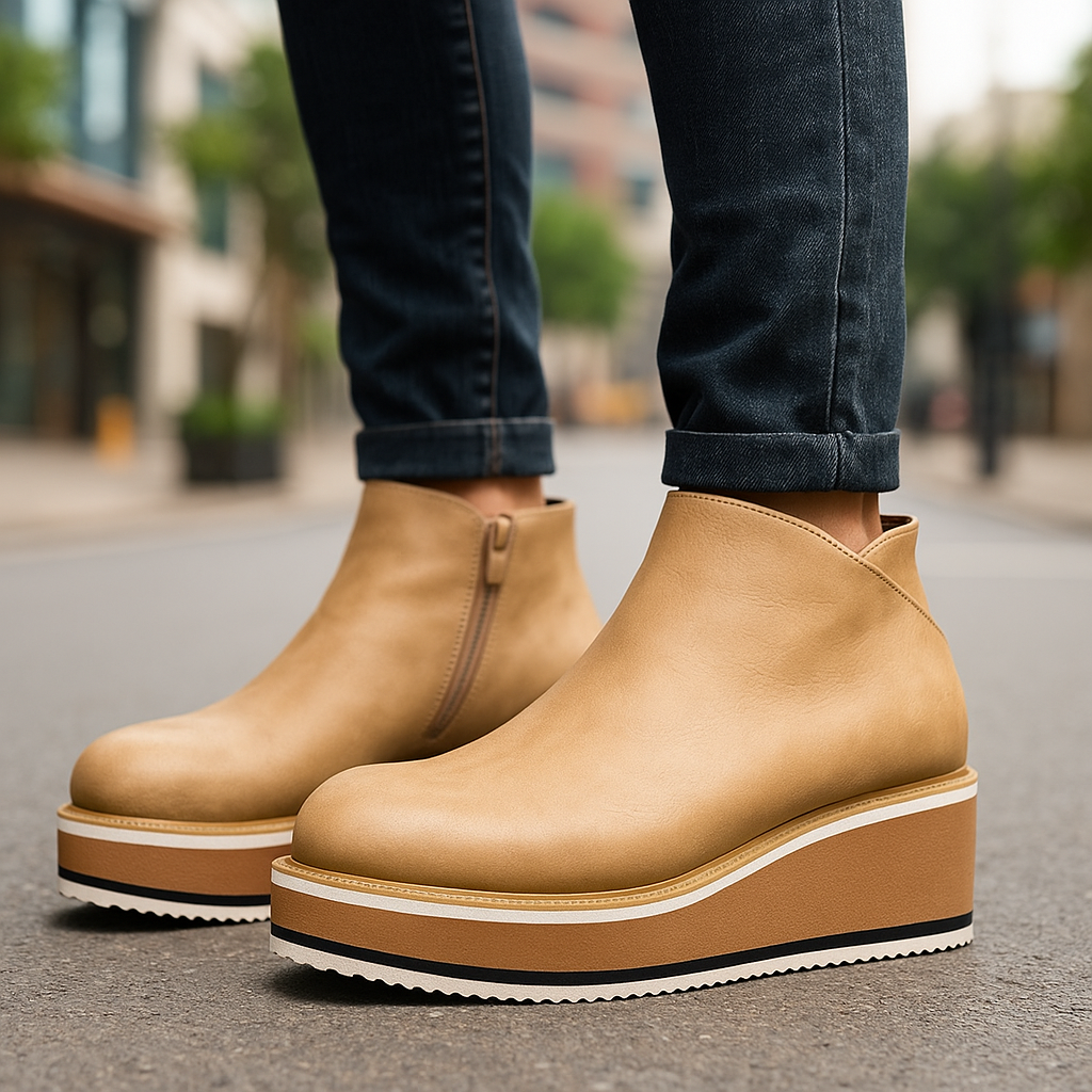 Auria - Platform Leather Shoes - Novela New York