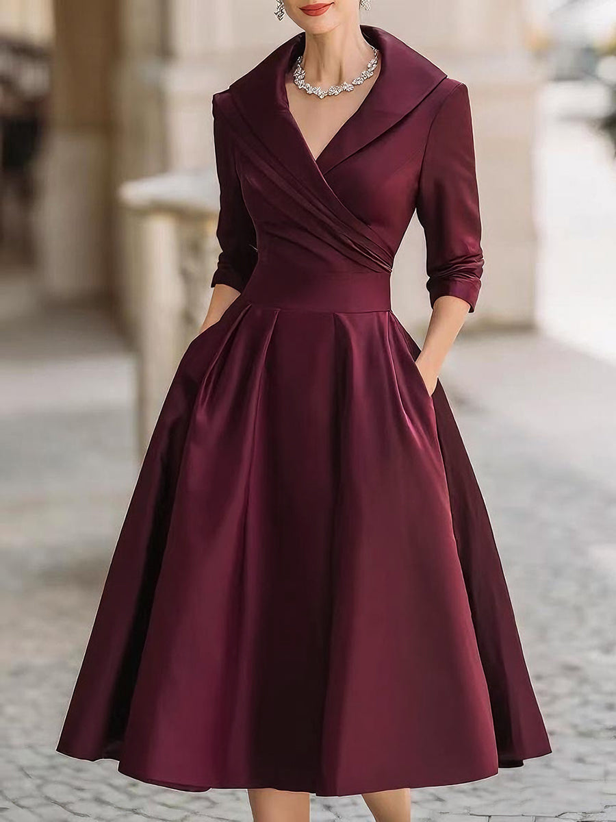 Lina - Midi Satin Dress - Novela New York