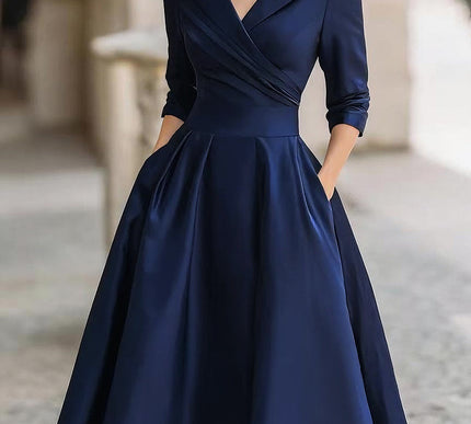 Lina - Midi Satin Dress - Novela New York