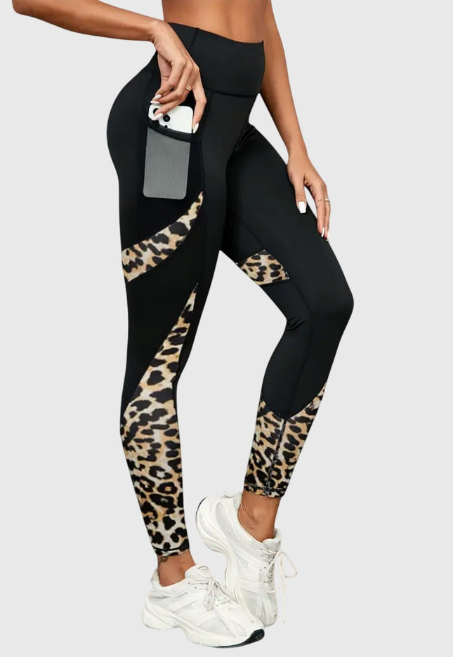 High-Waisted Leopard Print Training Pants - Novela New York