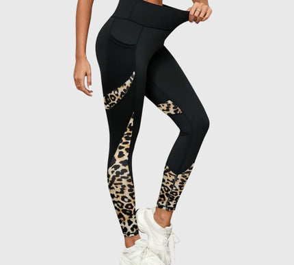 High-Waisted Leopard Print Training Pants - Novela New York