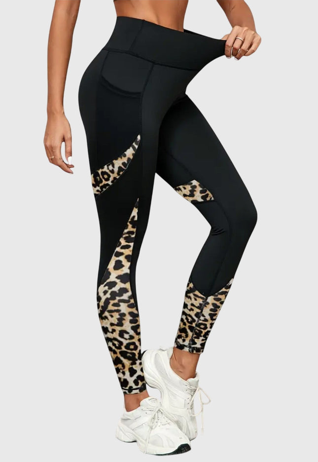 High-Waisted Leopard Print Training Pants - Novela New York