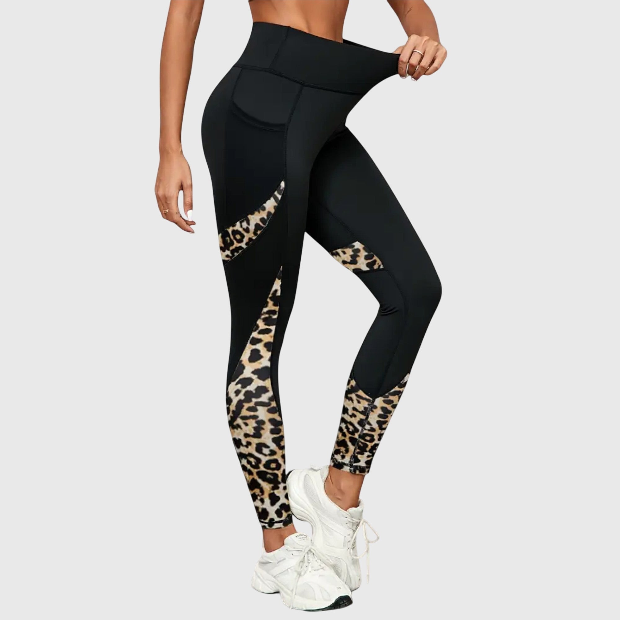 High-Waisted Leopard Print Training Pants - Novela New York