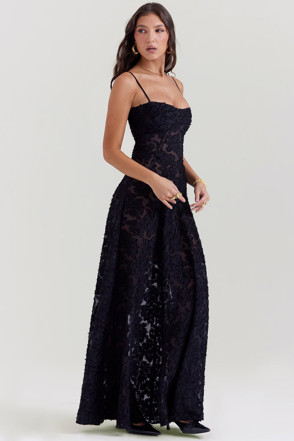 Inaya | Transparent Dress & Dark Elegance - Novela New York