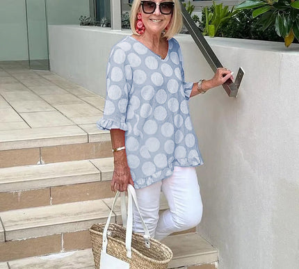 Chloe™ | Stylish V-Neck Blouse - Novela New York