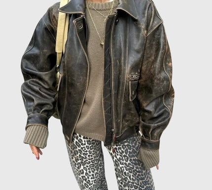 Chandra - Vintage Jeans with Leopard Print - Novela New York