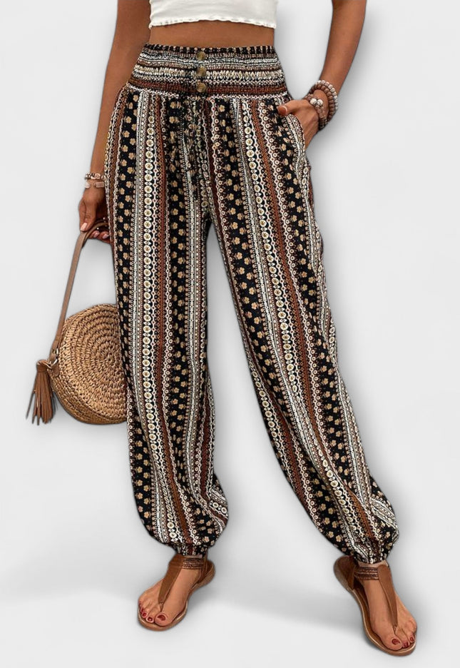 Scarlett - Pants with Ethnic Graphic - Novela New York