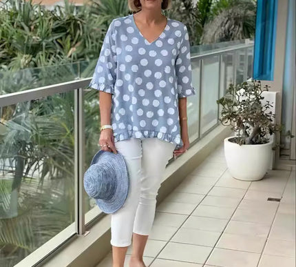 Chloe™ | Stylish V-Neck Blouse - Novela New York