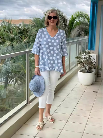 Chloe™ | Stylish V-Neck Blouse - Novela New York
