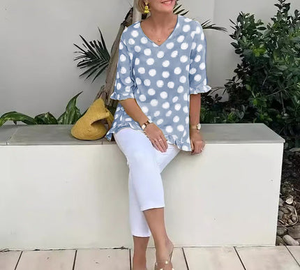 Chloe™ | Stylish V-Neck Blouse - Novela New York