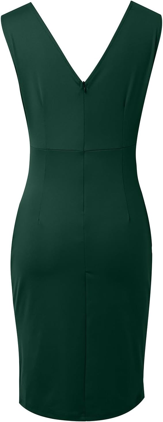 Georgina | V-Neck Slit Dress - Novela New York