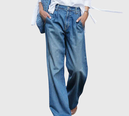 Ava - High-Quality Jeans with Wide Legs - Novela New York