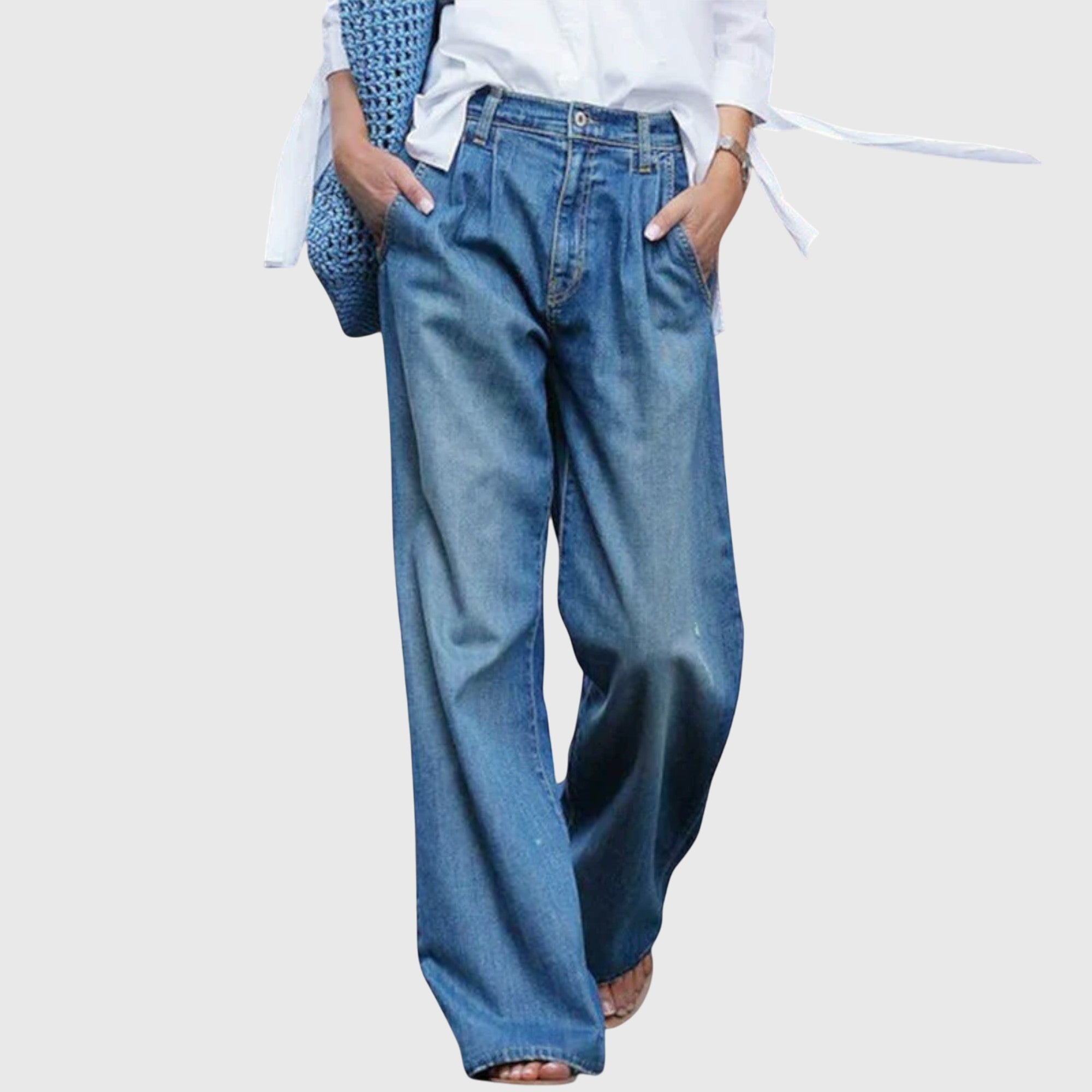 Ava - High-Quality Jeans with Wide Legs - Novela New York