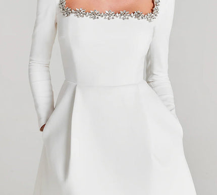 Solena | Mini Velvet Dress with Jewelry and Pockets - Novela New York