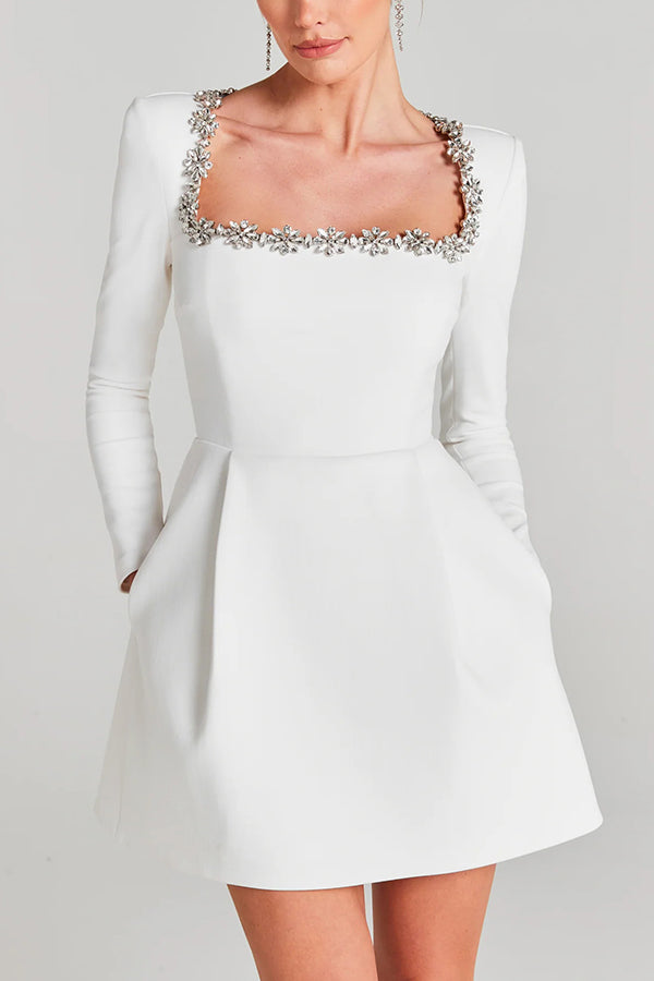 Solena | Mini Velvet Dress with Jewelry and Pockets - Novela New York