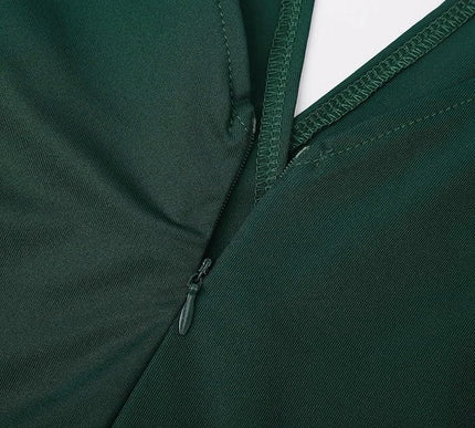 Georgina | V-Neck Slit Dress - Novela New York