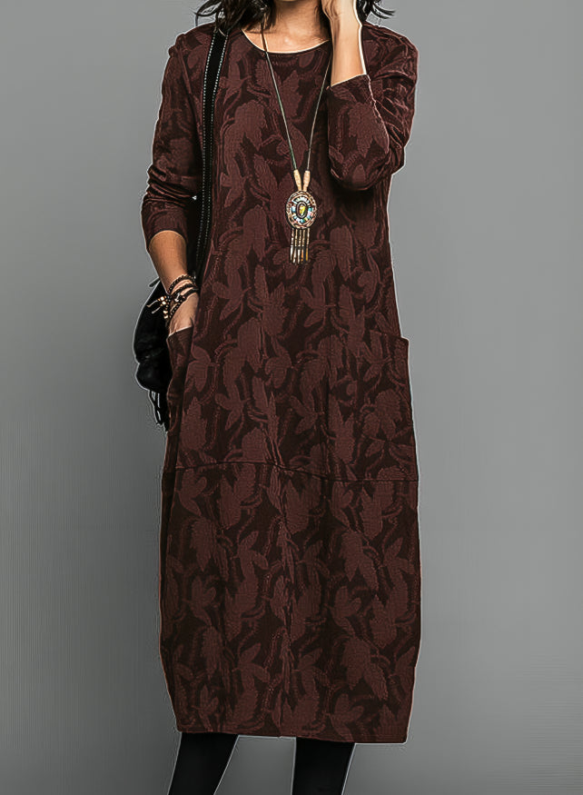 Madeleine | Warm winter dress with elegant cut - Novela New York