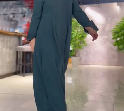 Helena™ | Long flowy dress with side slits - Novela New York