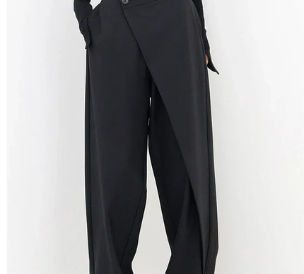 Leja - layered button wide leg pants for women - Novela New York