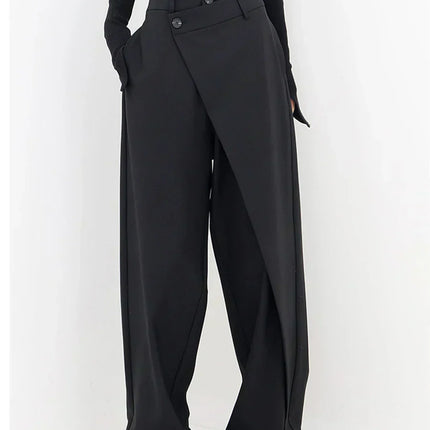 Leja - layered button wide leg pants for women - Novela New York