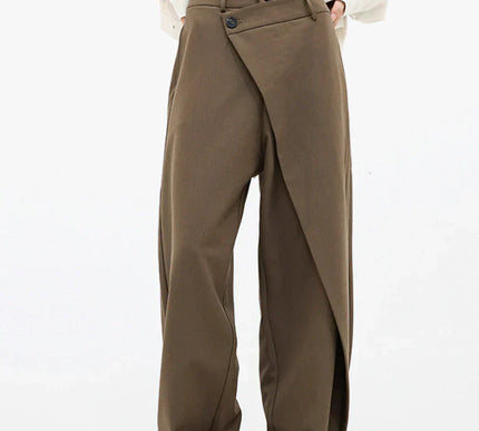 Leja - layered button wide leg pants for women - Novela New York